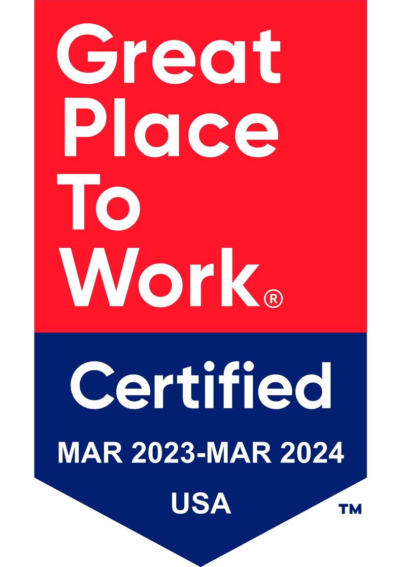 Icon displaying Panasonic's Great Place to Work certification from March 2023 to March 2024